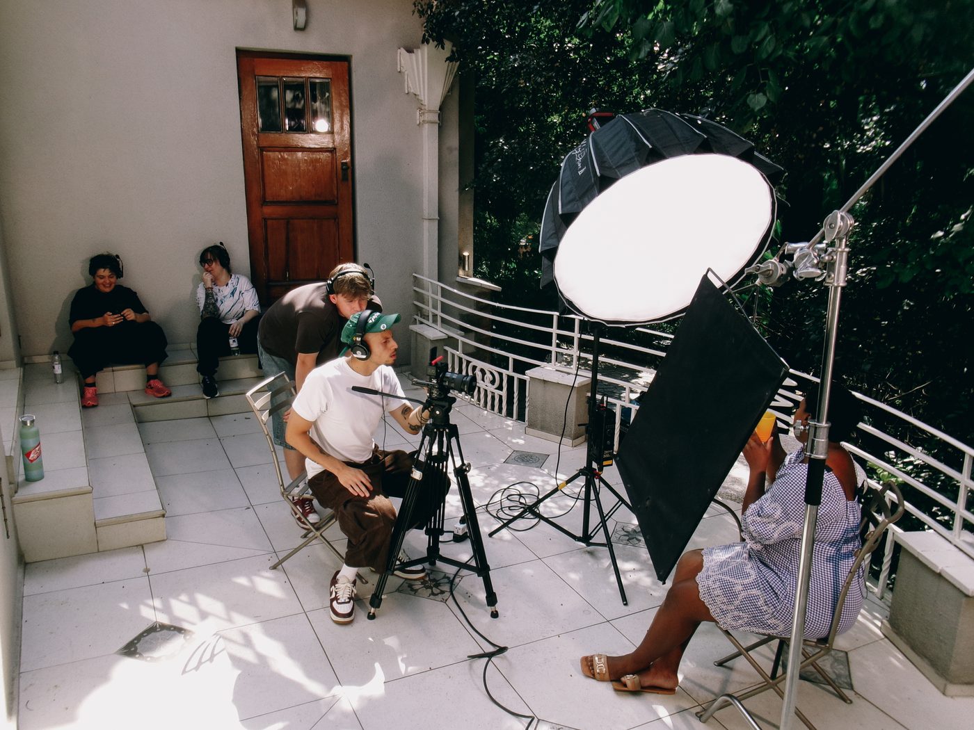 On set, behind the scenes